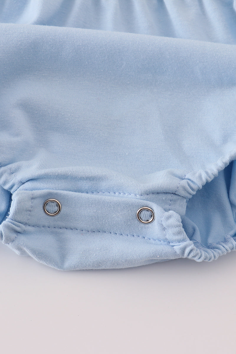Blue embroidery bubble - Aaria Tees Aaria Tees