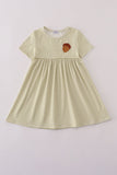 Pinecone embroidery stripe dress - Aaria Tees Aaria Tees