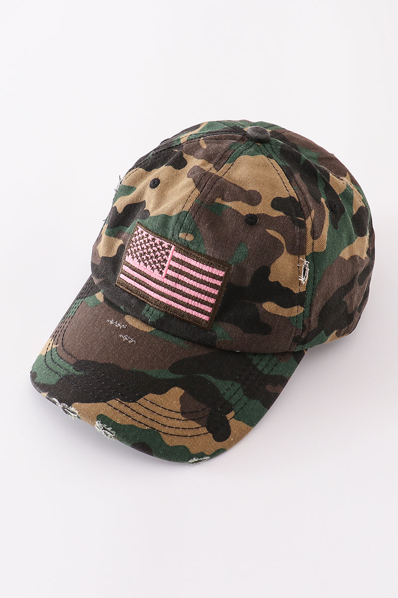 Camouflage flag vintage baseball cap mom & me - Aaria Tees