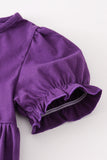 Purple halloween witch applique pants set - Aaria Tees Aaria Tees