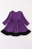Purple halloween witch applique dress - Aaria Tees Aaria Tees