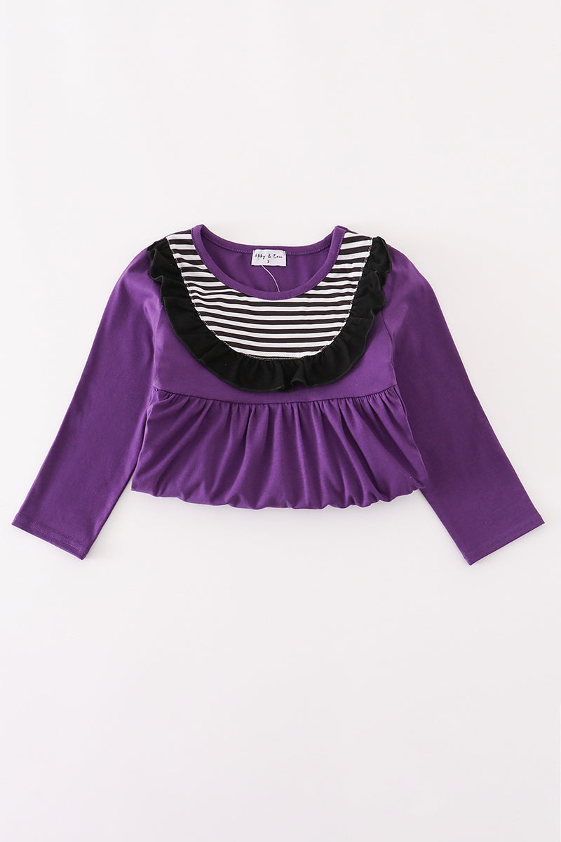 Purple halloween witch applique dress - Aaria Tees Aaria Tees