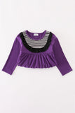 Purple halloween witch applique dress - Aaria Tees Aaria Tees