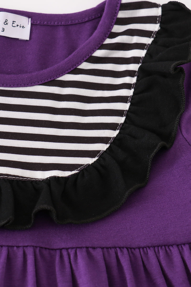 Purple halloween witch applique dress - Aaria Tees Aaria Tees