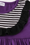 Purple halloween witch applique dress - Aaria Tees Aaria Tees