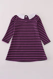 Purple halloween cat stripe dress 2pc set - Aaria Tees Aaria Tees