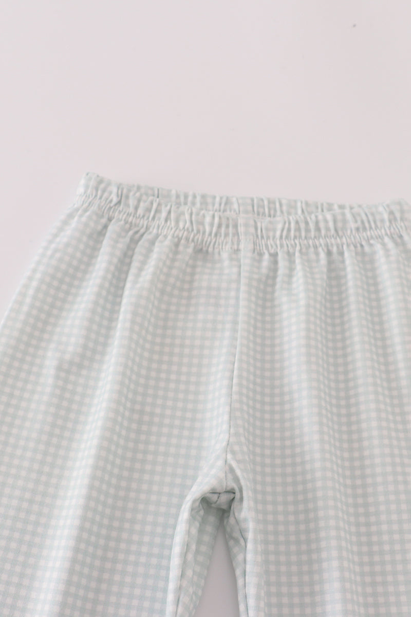 Blue boots embroidery pants set - Aaria Tees Aaria Tees