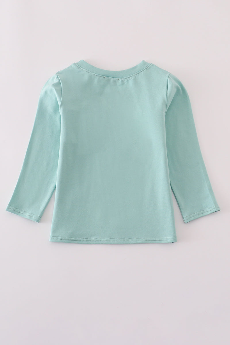Green farm embroidery top - Aaria Tees Aaria Tees