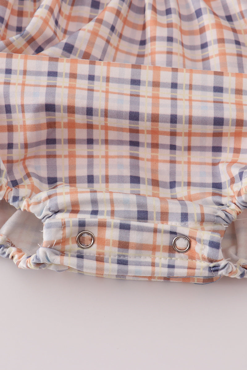 Orange turkey embroidery bubble set - Aaria Tees Aaria Tees