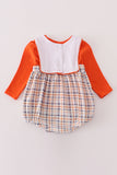 Orange turkey embroidery bubble set - Aaria Tees Aaria Tees