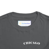 Mystery Noir Chicago Skyline Sunset Unisex Toddler Short Sleeve Tee - Aaria Tees Aaria Tees