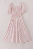 Pink floral print mom dress - Aaria Tees Aaria Tees