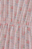 Pink floral print mom dress - Aaria Tees Aaria Tees
