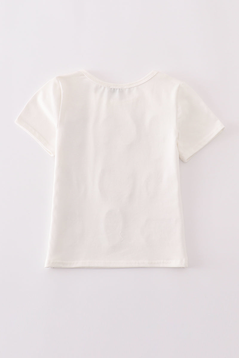 Flag bow ice-cream sequin mom&me top - Aaria Tees Aaria Tees