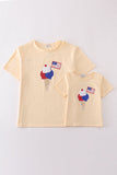 Ice cream flag sequin mom&me top Aaria Tees