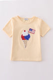 Ice cream flag sequin mom&me top Aaria Tees