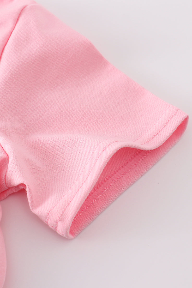 Pink bow sequin mom&me top - Aaria Tees Aaria Tees