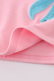 Pink bow sequin mom&me dress - Aaria Tees Aaria Tees