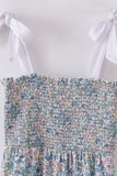 Vintage meadow print smocked mom dress - Aaria Tees Aaria Tees