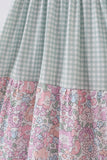 Garden gingham mom&me tiered dress - Aaria Tees Aaria Tees