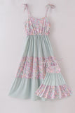 Garden gingham mom&me tiered dress - Aaria Tees Aaria Tees