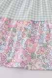 Garden gingham mom&me tiered dress - Aaria Tees Aaria Tees