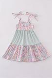 Garden gingham mom&me tiered dress - Aaria Tees Aaria Tees
