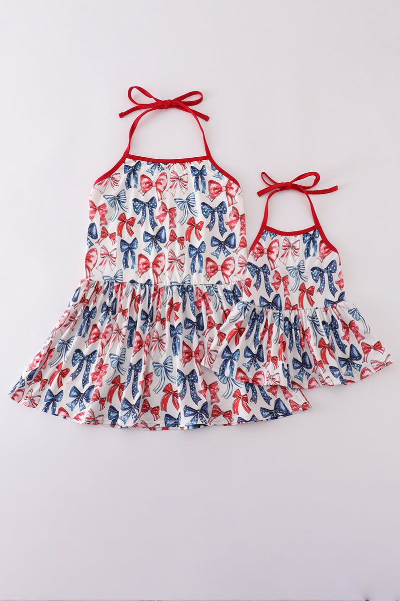 Bow print mom&me top - Aaria Tees Aaria Tees
