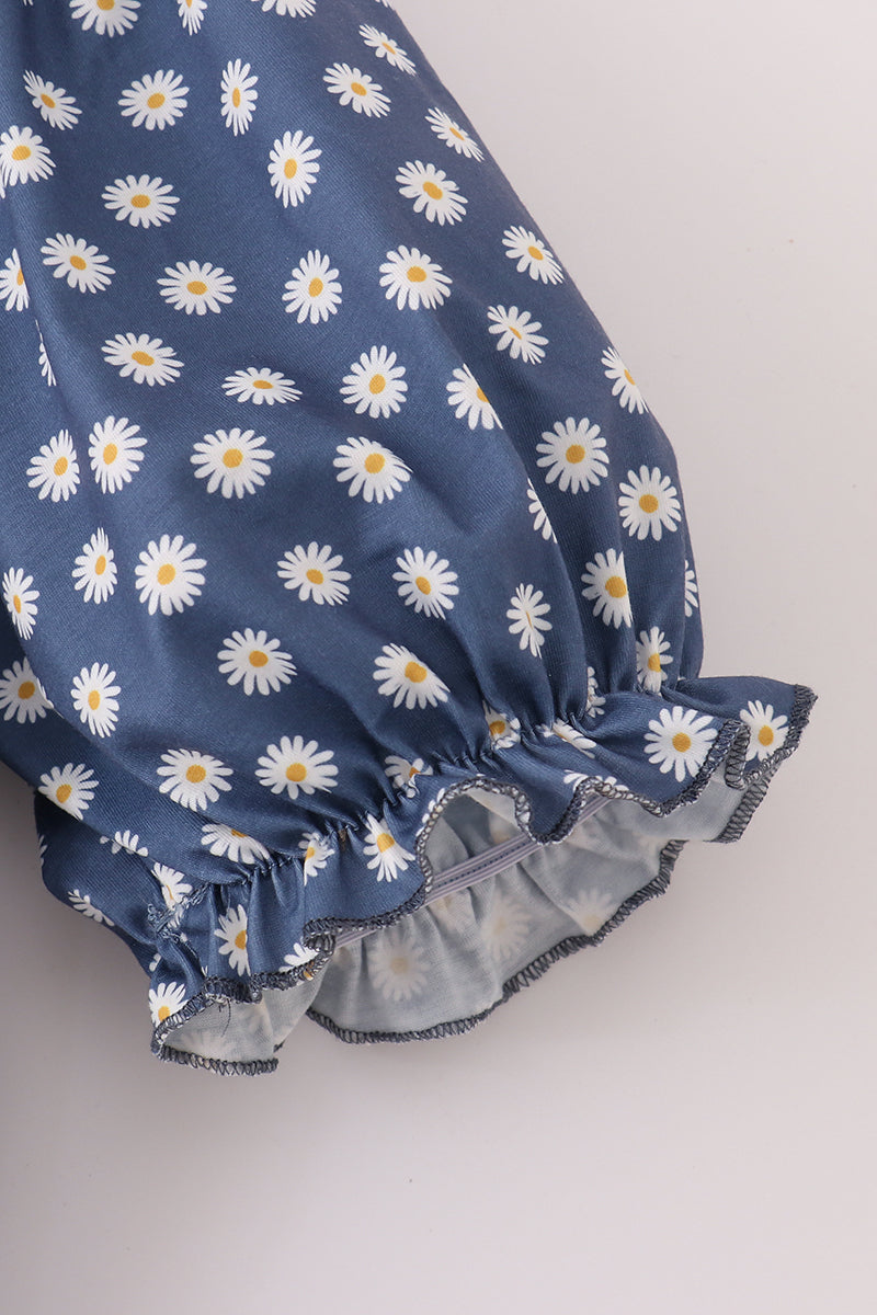 Navy daisy print mom dress - Aaria Tees Aaria Tees