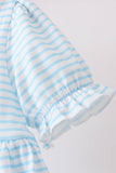 Blue School Apple French Knot Dress Aaria Tees