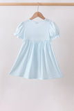 Blue School Apple French Knot Dress Aaria Tees