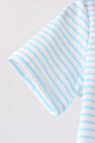 Blue School Apple French Knot Top Aaria Tees
