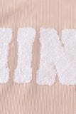 Cream MINI french knot pants set - Aaria Tees Aaria Tees