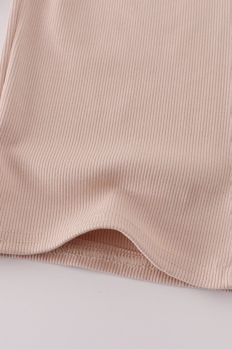 Cream MINI french knot pants set - Aaria Tees Aaria Tees