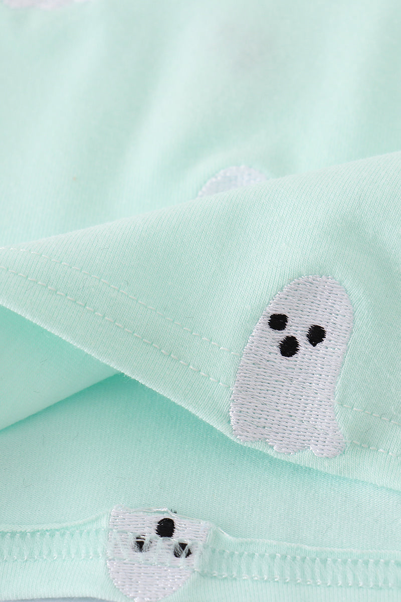 Green ghost embroidery pajamas set - Aaria Tees Aaria Tees