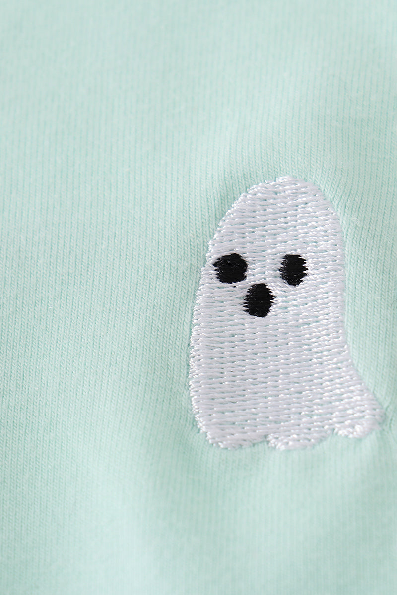 Green ghost embroidery bubble - Aaria Tees Aaria Tees
