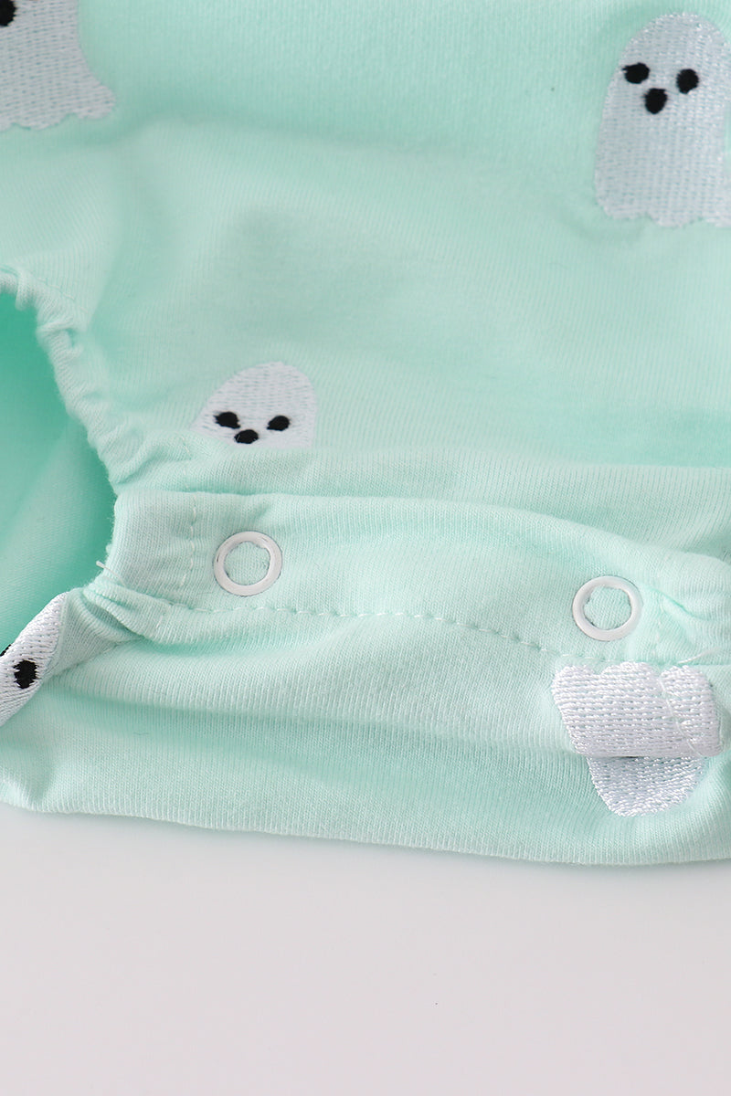 Green ghost embroidery bubble - Aaria Tees Aaria Tees