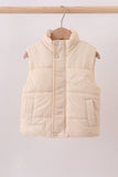 Cream mom&me puffer vest Aaria Tees
