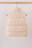 Cream mom&me puffer vest Aaria Tees