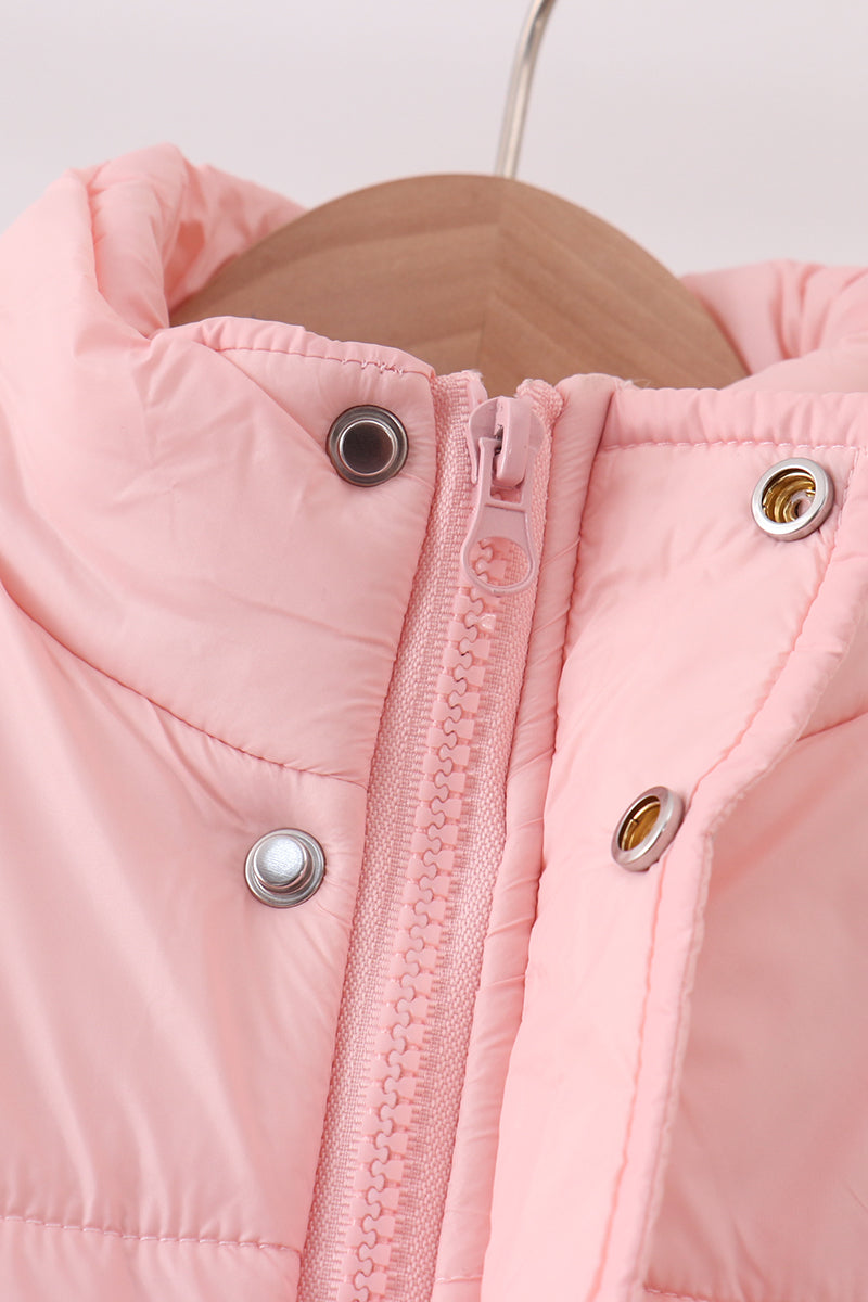 Pink mom&me puffer vest - Aaria Tees Aaria Tees