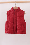 Maroon mom&me puffer vest Aaria Tees