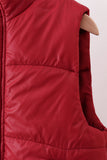 Maroon mom&me puffer vest Aaria Tees