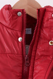 Maroon mom&me puffer vest Aaria Tees