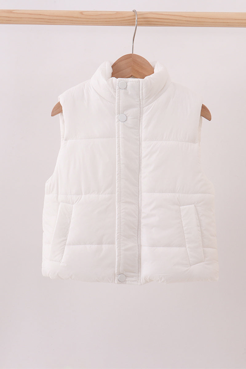 White mom&me puffer vest - Aaria Tees
