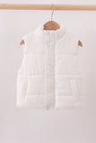 White mom&me puffer vest - Aaria Tees Aaria Tees