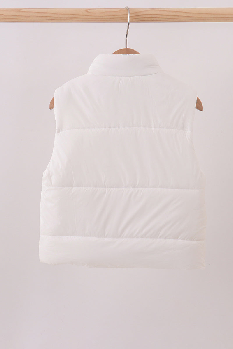 White mom&me puffer vest - Aaria Tees Aaria Tees