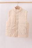 Cream mom&me puffer vest Aaria Tees