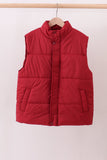Maroon mom&me puffer vest Aaria Tees