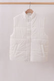 White mom&me puffer vest - Aaria Tees Aaria Tees
