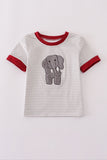 Alabama polka dot elephant french knot stripe top - Aaria Tees Aaria Tees